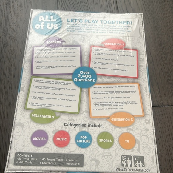 NEW! All of us the trivia game for generations to play - Picture 2 of 3